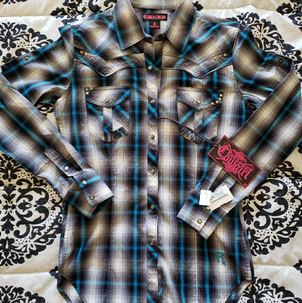 Rock&roll cowgirl  Plaid shirt